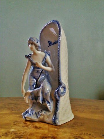 sculptuur, Art Nouveau baigneuse in badpak die zich omkleedt, Antiek en Kunst