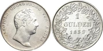 Gulden 1839, Baden-durlach Carl Leopold Friedrich 1830-1852, Verzenden, België