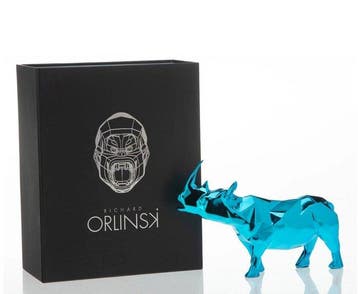 Richard Orlinski (1966) - Rhino Spirit – Blue Azur