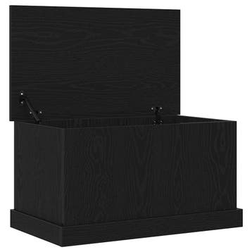 vidaXL Opslagdoos Zwart eiken 70 x 40 x 38 cm Bewerkt hout, Huis en Inrichting, Verzenden, Nieuw