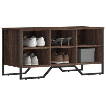 vidaXL Schoenenkast 90x38x45,5 cm bewerkt hout bruin, Verzenden