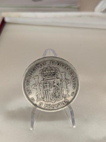 Espagne. Amédée Ier. 5 Pesetas 1871*71 SDM (Sans prix de