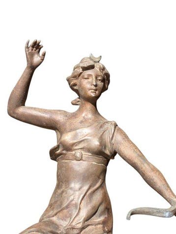Charles Théodore Perron (1862-1934) - Beeld, Diane - 40 cm -
