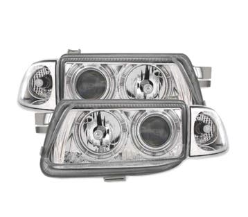 PHARES POUR OPEL ASTRA F 94-98 ANGEL EYES FOND CHROMÉ H1-H7, Verzenden, Nieuw