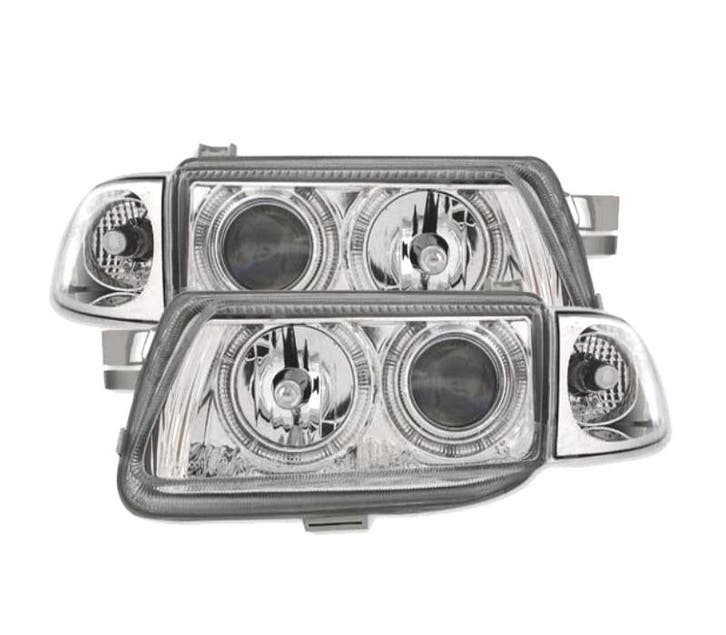 PHARES POUR OPEL ASTRA F 94-98 ANGEL EYES FOND CHROMÉ H1-H7, Autos : Pièces & Accessoires, Éclairage, Envoi