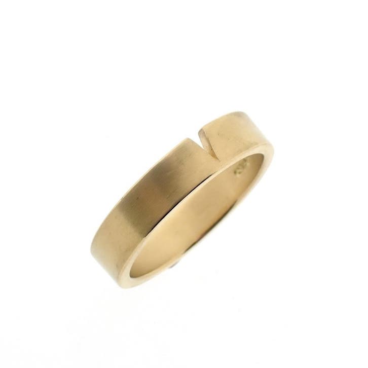 Gouden gematteerde ring; Niessing, Bijoux, Sacs & Beauté, Bagues, Enlèvement ou Envoi
