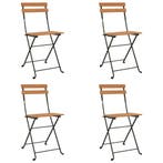 Teakhouten Bistrostoelen 4st | Retour Deal | Grote Korting, Verzenden, Bistrostoel, Nieuw, Vier