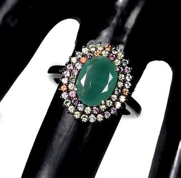Zonder minimumprijs - Ring 14K witgoud verguld 925 sterling, Nieuw