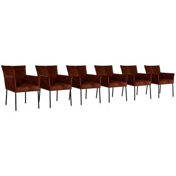 bert plantagie Set Van 6 Eetkamerstoelen Bliss - Ongebruikt, Huis en Inrichting, Verzenden, Zo goed als nieuw, Bruin