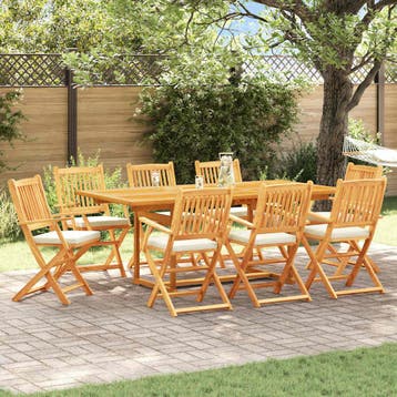 vidaXL Vouwstoel 8 pcs Wit 49 x 57,5 x 92cm Massief, Verzenden, Nieuw