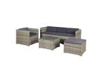 Veiling - Loungeset Punta Cana L - Polyrotan - Grijs-gemelee