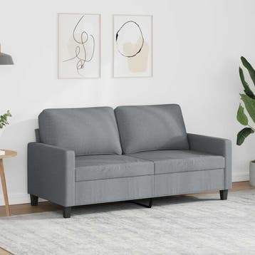 vidaXL Tweezitsbank / zetel 140 cm stof lichtgrijs, Verzenden, Nieuw