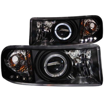 ANZO 1994-2001 Dodge Ram Projector Headlights w/ Halo Black, Ophalen of Verzenden, Nieuw