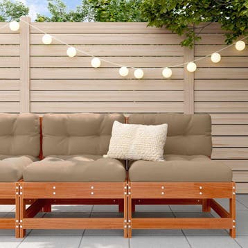 vidaXL Tuinstoel Midden Massief grenenhout Wasbruin, Tuin en Terras, Verzenden, Nieuw