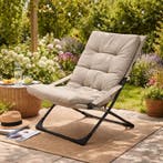 Fauteuil de jardin avec coussins - crème - 84 x 63 x 88 cm, Verzenden, Neuf