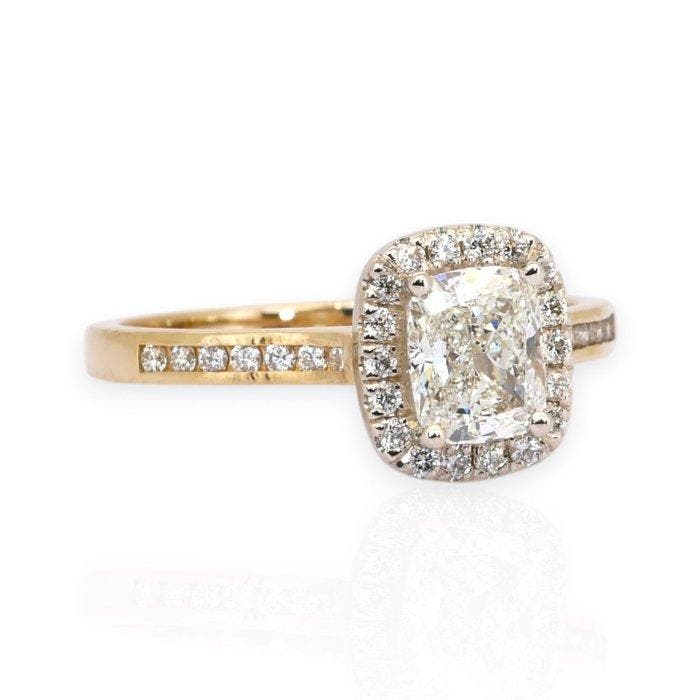 Bague - 18 carats Or jaune - 1.45ct. tw. Diamant (Naturelle), Handtassen en Accessoires, Ringen
