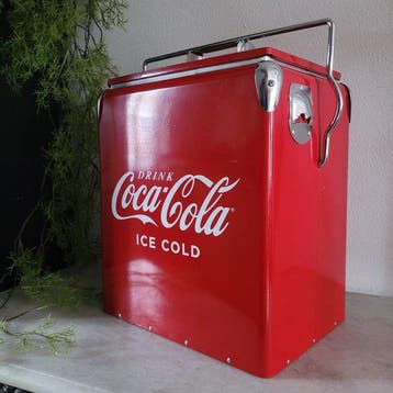 Coca-Cola - Reclamebord - Koelbox, 1980 - Metaal