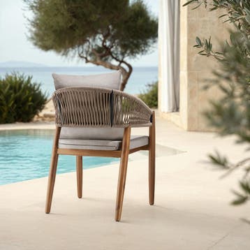 Tuinstoel Manacor, ropedesign - zandkleur, Set van 4, Verzenden, Nieuw