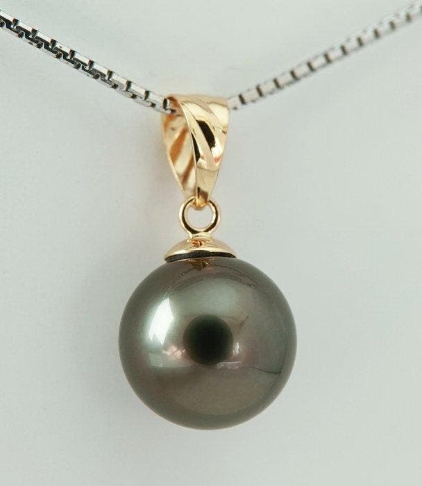 Zonder minimumprijs - Hanger - 18 karaat Geel goud Parel -, Bijoux, Sacs & Beauté, Bijoux anciens