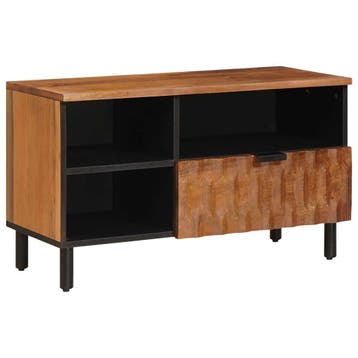 vidaXL TV Kast met lade Acacia Bruine Afwerking 80 x 33 x 46, Verzenden, Nieuw