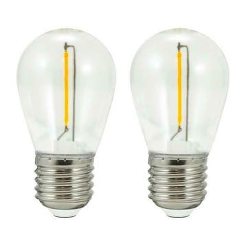 2x LED prikkabel lamp - extra warm wit - RETRO filament, Verzenden, Nieuw