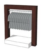 *TIP*  Glossy duo tone middenunit kledingrek R-PR-012-W, Ophalen of Verzenden