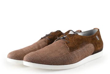 Floris van Bommel Veterschoenen in maat 40½ Cognac, Overige kleuren, Verzenden, Floris van Bommel, Zo goed als nieuw