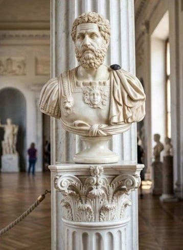 sculptuur, Busto imperatore Adriano - 50 cm - Marmer