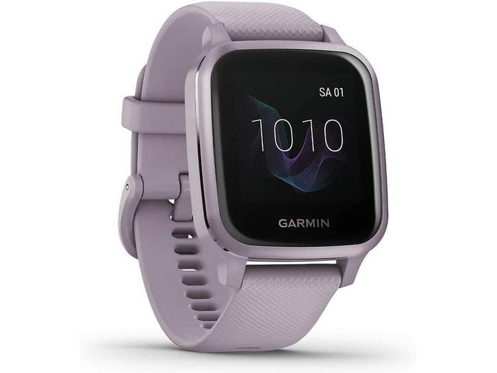 Garmin Venu Sq 40 mm lila op siliconenbandje lavendel [wifi], Handtassen en Accessoires, Smartwatches, Nieuw, Verzenden