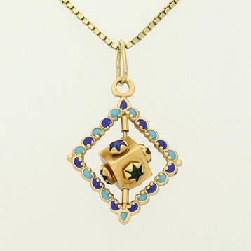Ketting met hanger - 14 karaat Geel goud