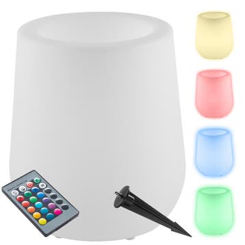 LED-bloempot Luminous Courve Pot met afstandsbediening - wit, Verzenden, Nieuw