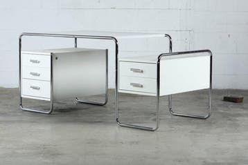 Thonet - Marcel Breuer - Bureau plat - S 285 - Frêne, Acier,