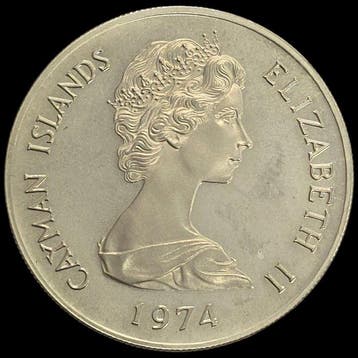 Kaaimaneilanden (Brits overzees gebied). 2 Dollars 1974