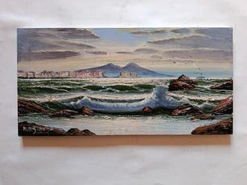 Bruno Di Giulio (1943) - Mareggiata nel golfo di Napoli