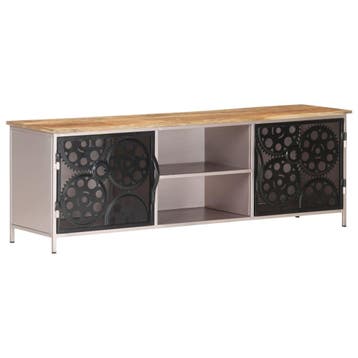 vidaXL Tv-meubel 120x30x40 cm ruw mangohout, Huis en Inrichting, Kasten |Televisiemeubels, Verzenden, Nieuw