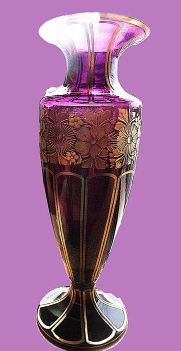 Moser &amp; Söhne - Pot (2) - Glas - Paar potten, Antiek en Kunst, Curiosa en Brocante