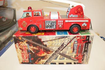 SH TAIYO - Modelauto - SH TAIYO SH TOYS Fire Engine JAPAN, Antiek en Kunst