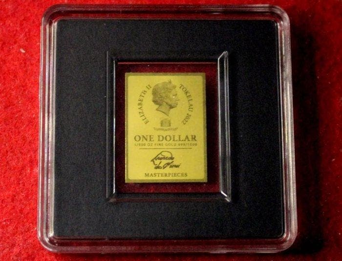 Tokelau. 1 Dollar 2022 das letzte Abendmahl, 1/500 Oz (.999), Postzegels en Munten, Munten | Europa | Niet-Euromunten