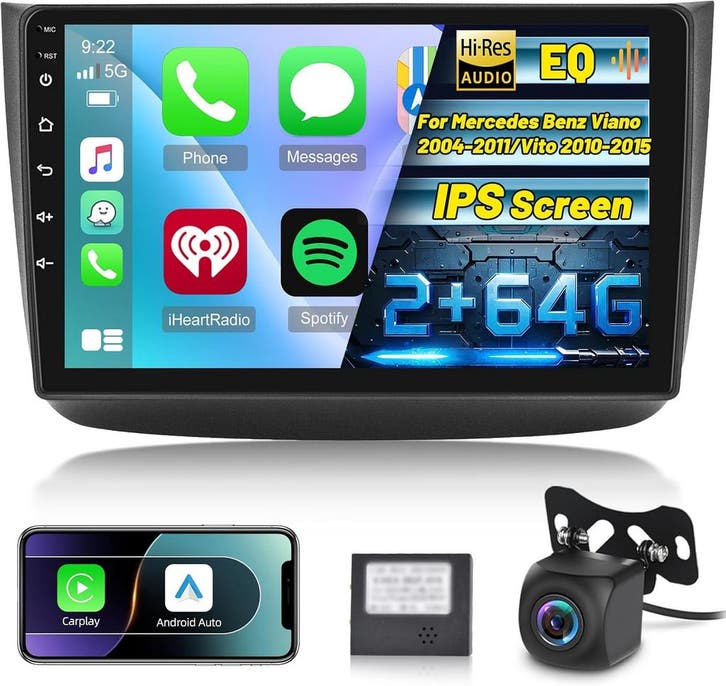 Android 13 Radio Mercedes Viano - 35% korting, retour deal!, Auto diversen, Autoradio's, Zo goed als nieuw, Verzenden
