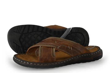 Nelson Slippers in maat 44 Bruin, Kleding | Heren, Schoenen, Slippers, Bruin, Verzenden, Gedragen