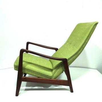 Cassina - Gio Ponti - Fauteuil - 829 - Coton, Noyer