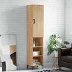 vidaXL Hoge kast 34,5x34x180 cm bewerkt hout sonoma, Verzenden, Nieuw