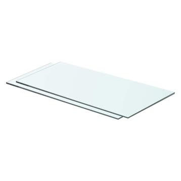 vidaXL Schappen 2 st 60x25 cm glas transparant, Verzenden, Nieuw