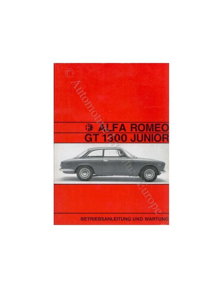 1970 ALFA ROMEO GT JUNIOR 1300 INSTRUCTIEBOEKJE DUITS, Autos : Divers, Modes d'emploi & Notices d'utilisation, Enlèvement ou Envoi