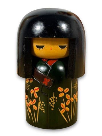 Set van 3 kokeshi - Hout - Kunio Takeda, Osaburo et Ishida