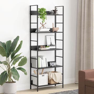 vidaXL Boekenkast met 5 schappen 60x27,6x158,5 cm bewerkt, Verzenden