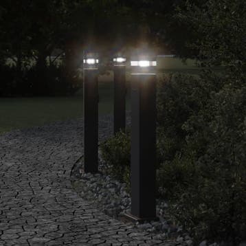 vidaXL Vloerlamp voor buiten met stopcontact 80 cm aluminium, Verzenden, Nieuw