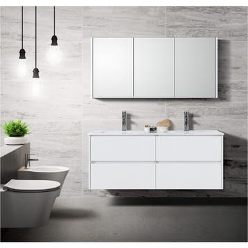 Florence Badmeubelset Londen 120cm Wit, Huis en Inrichting, Ophalen of Verzenden, Nieuw