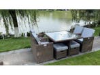 Veiling - Diningset / Tuinset incl. kussens 9-delig, Tuin en Terras, Nieuw