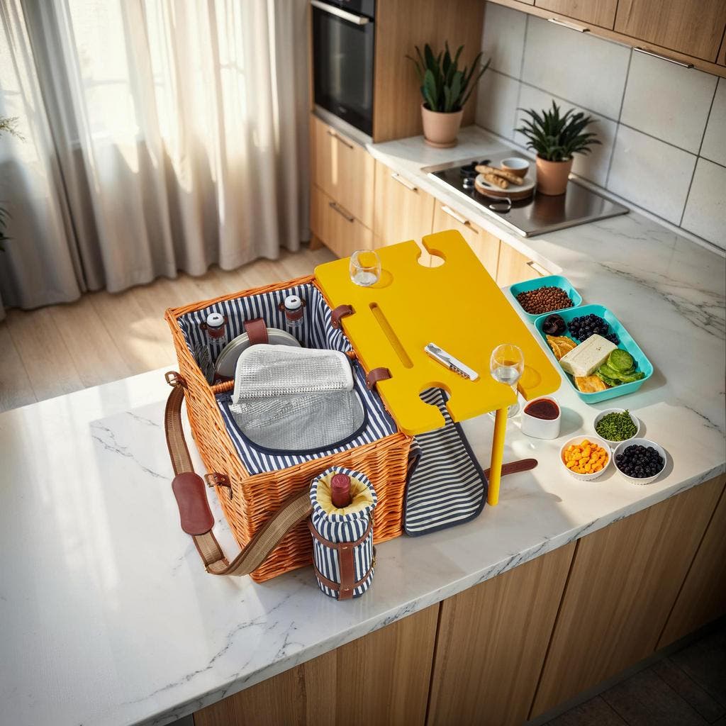 Luxe picknickmand voor zomer en zorg